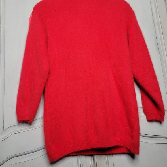 VTG Rafaella Angora Rabbit Wool Holiday Christmas Ribbon Jingle Bell Sweater✨️M - Picture 10 of 14